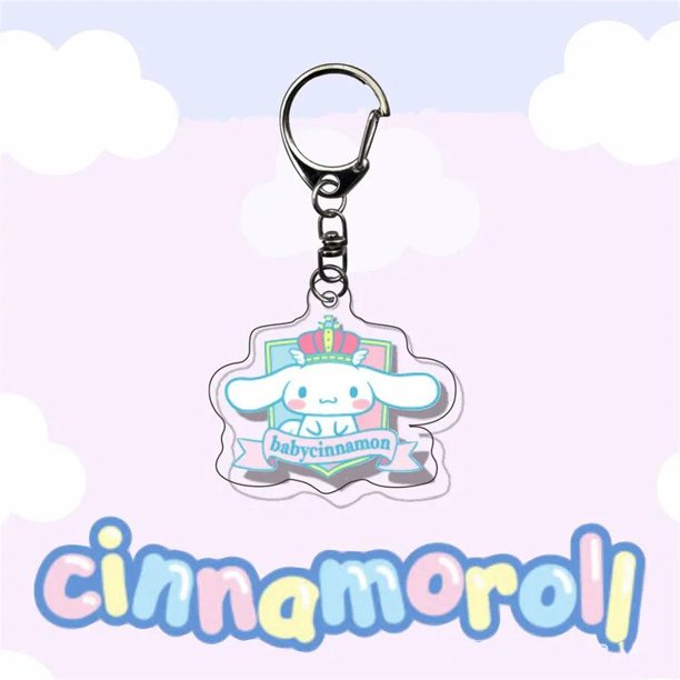 Llavero acrílico de Anime Sanrio Kuromi My Melody Cinnamoroll Kawaii, colgante de periferia de Anime, colgante de mochila escolar Linda para estudiantes, 3-5Cm