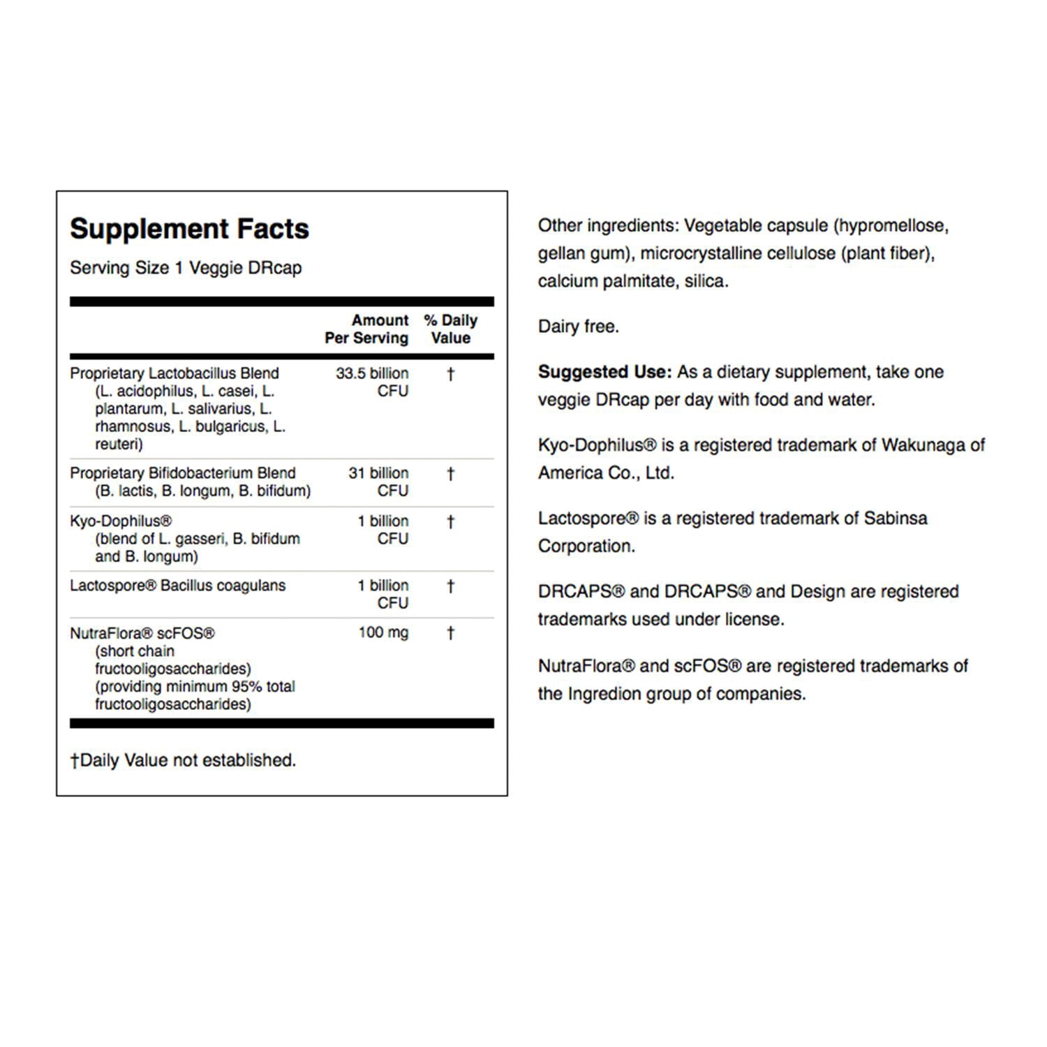 Swanson Ultra Potency Probiotic Vegetable Capsules, 66 Billion Cfu, 60 Count