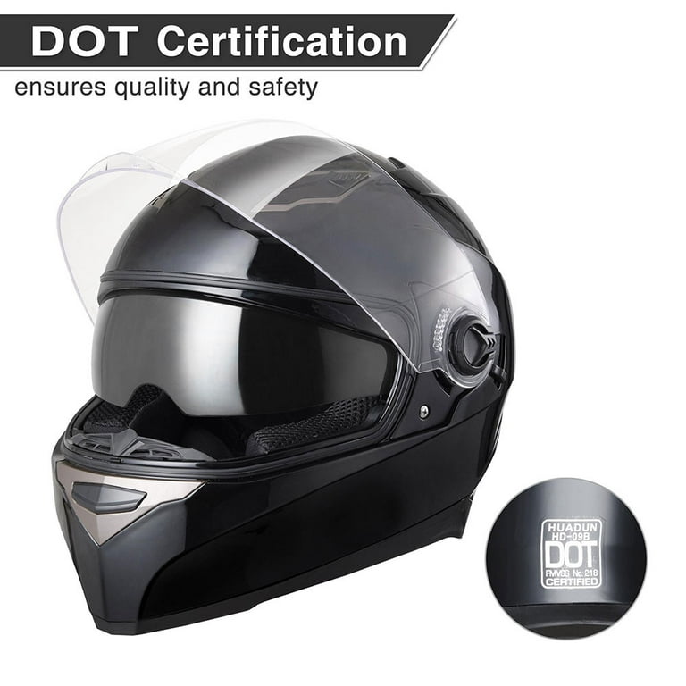 AHR RUN-F1 DOT Approved Full Face Motorcycle Helmet, Dual Visors