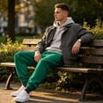 thumbnail image 4 of WJOSBXT Baggy Sweatpants Men Drawstring Joggers Fall 2026 Loose Fit Workout Jogging Pants Cuffed Lightweight Lounge Y2k Sweat Pants with Pockets 2XL, 4 of 7