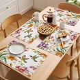 thumbnail image 5 of Placemat Set of 6 Watercolors Bird Flowers Placemats for Dining Table Orange Floral Leaf Washable Table Mats for Kitchen and Party Decor Indoor & Outdoor Use, 5 of 8