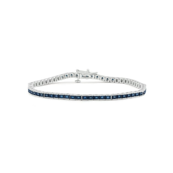 JewelersClub 1.00 Carat T.W. Blue Diamond Sterling Silver Tennis Bracelet
