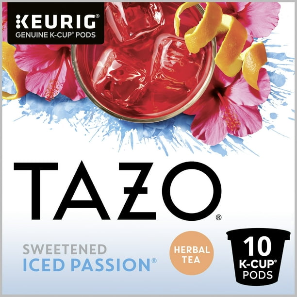 TAZO Iced Passion Herbal Tea K-Cups 10 Count - Walmart.com - Walmart.com