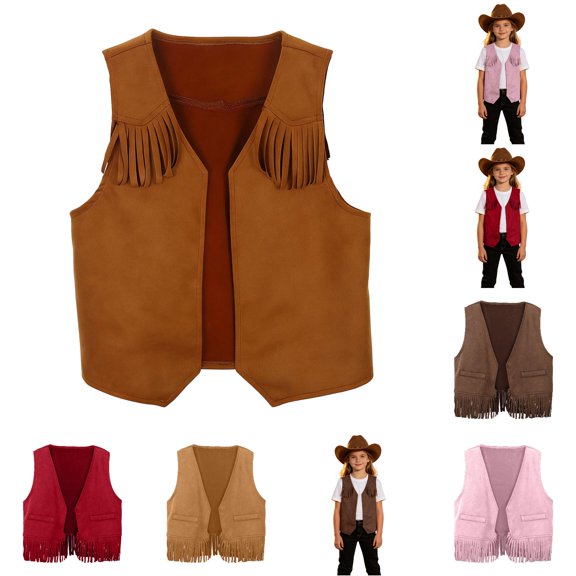 Cowgirl for Kids Sleeveless Western Vest Retro Cowgirl Vest Kids