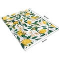thumbnail image 4 of Yellow Lemon Fruit Flowers White Pattern Blanket,Comfortable Soft Flannel Throw Blanket,All Season,Warm Lightweight Blankets for Sofa Bed Couch Living Room Chair,60"x80", 4 of 4