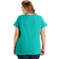 thumbnail image 2 of JMS by Hanes Women's Plus Size Slub Shirred V-Neck, 2 of 5