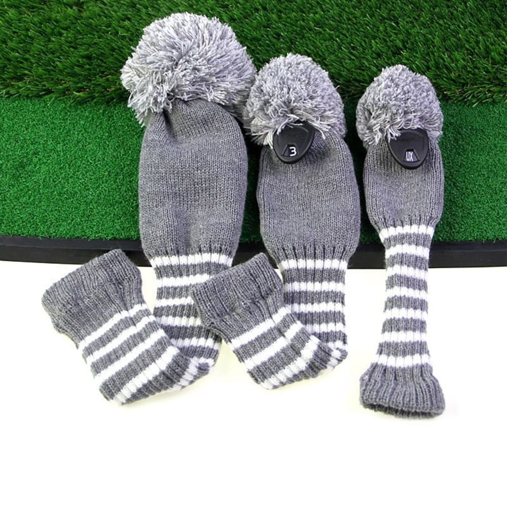 3lots Durability Golfs Headcover Scratch Resistant Golfs Headcover Driver Covers for Driver Fairways Hybrids
