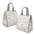 thumbnail image 2 of Pioneer Flower Floral Print Pattern Insulated Lunch Bag for Women & Adults,Large Portable Soft Cooler Lunch Bag,Thermal Food Storage Tote with Pearl Cotton,8.66L,8.75x5.75x9.5 Inch, 2 of 6