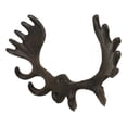 thumbnail image 2 of Set Of 2 Cast Iron Western Rustic Bull Moose Antlers Rack 4 Pegs Wall Hooks, 2 of 9