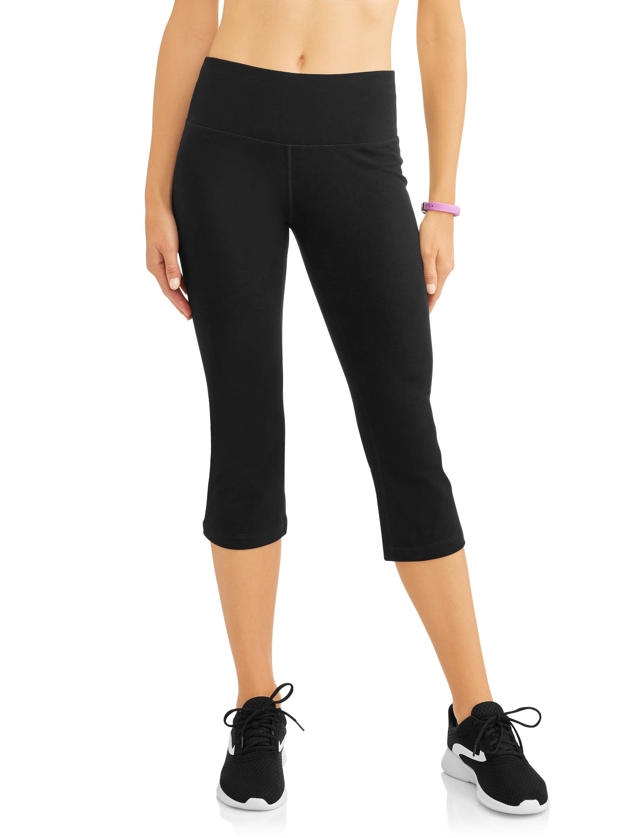 TNNZEET Black High Waisted Capri Leggings for Women, Buttery