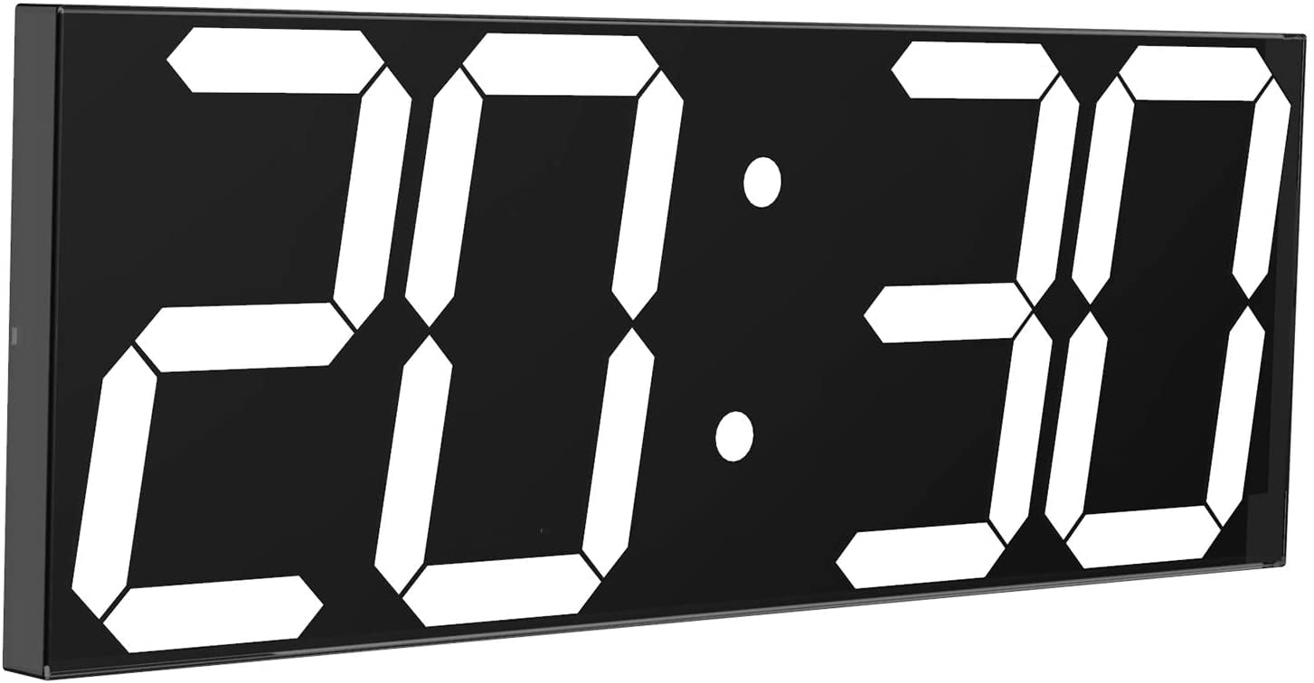 CHKOSDA Digital LED Wall Clock, Oversize Wall Clock with 6” Digital, Remote  Control Count up/Countdown Timer Clock, Auto Dimmer, Big Calendar and  Thermometer(Black Shell) - Walmart.com