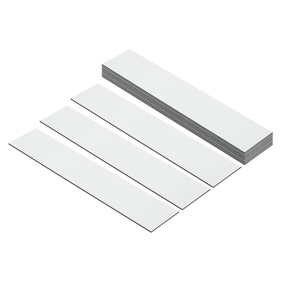 Uxcell 10"x2" Blank Name Plates, 12 Pack Custom Engraved Name Plate, White, Black