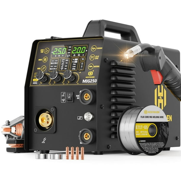 Soldadora H HZXVOGEN de aluminio MIG 250A 6 en 1 110/220 V