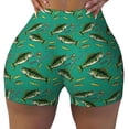 thumbnail image 2 of Salouo Bass Fish Print Women's Athletic Shorts,Booty Shorts Biker Shorts High Waisted Elastic Workout Shorts for Yoga Gym Running Sports-X-Large, 2 of 8