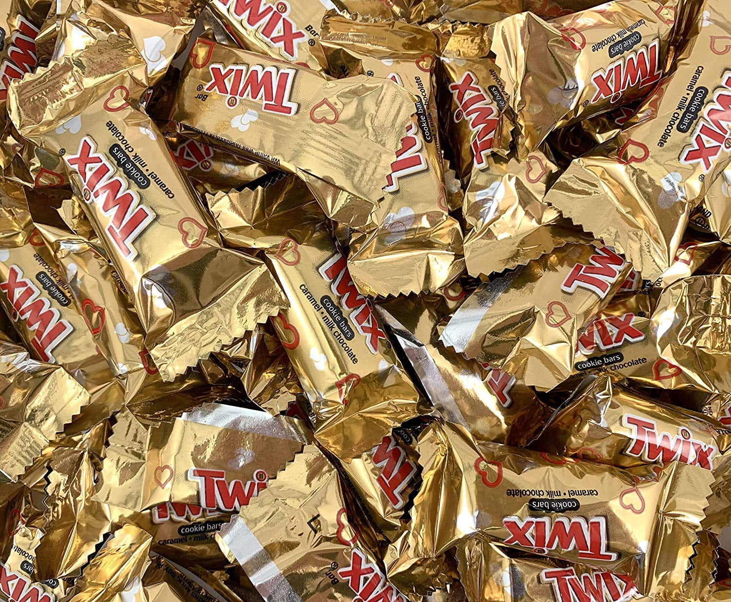 TWIX Mini Milk Chocolate Caramel Candy Bar, Bulk Pack 2 Lbs