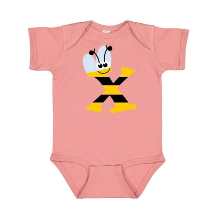 

Inktastic Cute Bee Initial X Gift Baby Boy or Baby Girl Bodysuit