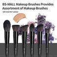 thumbnail image 3 of Makeup Brush Set 18 Pcs Premium Synthetic Foundation Powder Concealers Eye shadows Blush Makeup Brushes with black case (Black), 3 of 4