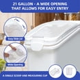 thumbnail image 4 of ModFusion 21-Gallon Food Storage Container with Wheels and Scoop, White, 4 of 10