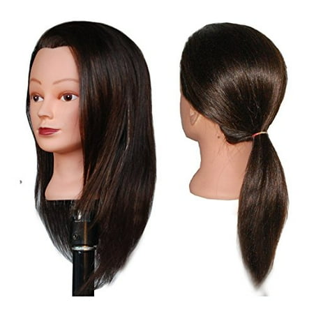 Hairztar 100 Human Hair 18 Mannequin Head Hairdresser Training Head Manikin Cosmetology Doll Head Casey