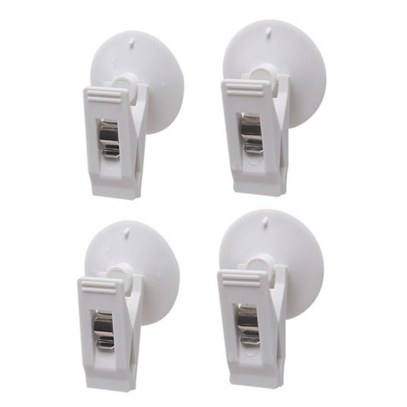 Necvior 4/8Pcs Shower Curtain Clips with Suction Cup to Prevent Water Splashing Out Windproof Guard Clip for Bathroom