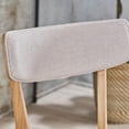 thumbnail image 3 of Noble House Sadie Mid Century Fabric Dining Chairs, Set of 2, Natural Oak, Beige, 3 of 6