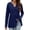 Navy Blue, variant on Zeagoo Womens Blouses 3/4 Sleeve Pemplu V Neck Henley Shirts Dressy Casual Tops Fall Trendy Clothes