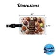 thumbnail image 3 of Life Is Like Chocolate Inspirational Watercolor Faux Leather Travel Luggage Tag, 3 of 7