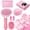 Pink-8 PACK, variant on Pet Grooming Kit Pink 9 Pack For Dogs and Cats Shedding Bathing Trimming Care