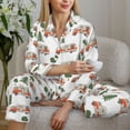 thumbnail image 6 of Picia Camp Van Pattern Women’s Long-Sleeve Sleepwear Set - Soft 2-Piece Loungewear with Pockets, Comfy PJs for Relaxing Nights-Medium, 6 of 7