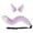 B014- Purple White (Purple Ears), variant on Party Supplies, Kit with Animal Ears and Tail Belt, Light Blue and White Furry Accessories, Handmade Fluffy Ears and Furry Tail, Versatile Props for Halloween Party Decor,