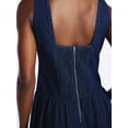 thumbnail image 3 of Scoop Women's and Women's Plus Boat Neck Cotton Mini Dress with Drop Waist, Sizes XS-4X, 3 of 5