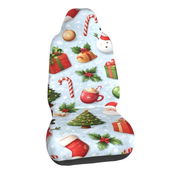 Christmas Pattern Car Seat Covers Stretch Car Seat Protectors Universal Fit