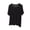 Black, variant on Women Basic Casual Oversize Tshirt Top Round Neck Short Sleeve Loose Blouse Plus Size Summer Tunic, Wine XL