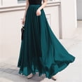 thumbnail image 2 of Sngxgn Women's Elastic Waist Party Pleated Midi Skirt(BU1,L), 2 of 8