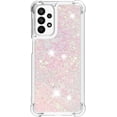 thumbnail image 2 of Compatible with Samsung Galaxy A23 5G Case Glitter Liquid Cute Clear Phone Case Floating Quicksand Shockproof Protective Bumper Silicone Soft TPU Case for Samsung Galaxy A23 5G Star Pink YB, 2 of 13