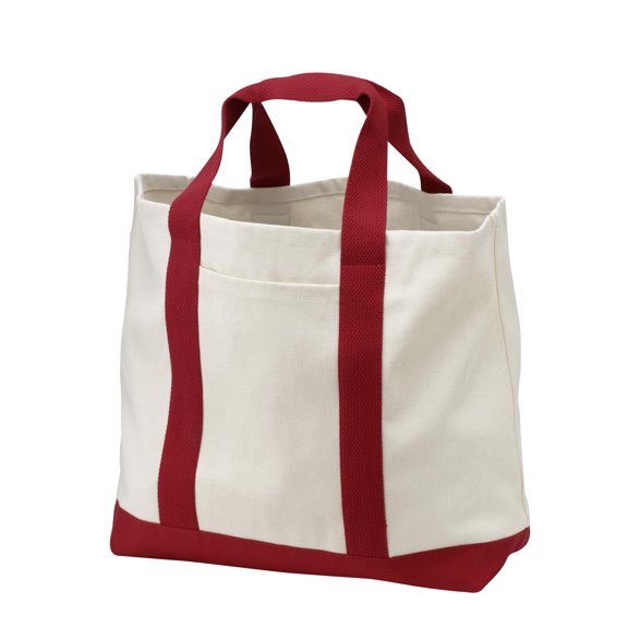 Port & Company B400 Mens 2-Tone Shopping Tote Tote Bag