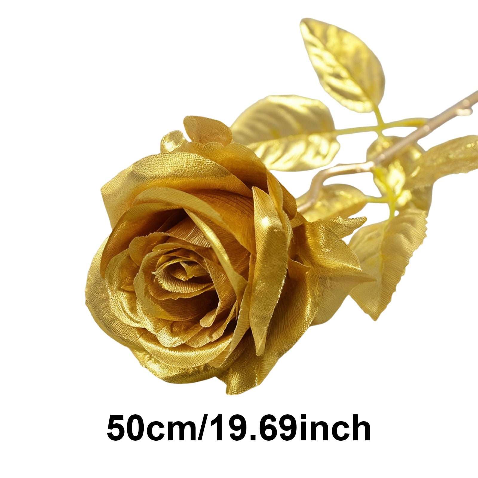 ZFSBZBS Artificial Rose 12pcs Open Flower Bouquet Faux Rose Stems for Wedding Arrangement, Bridal Bouquet, Centerpiece, Fake Faux Silk Flowers,Rose Gold*12 Pcs
