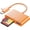 Orange, variant on SD Card Reader for iPhone iPad Camera with USB C, Dual Card Slot USB 3.0 Memory Card Reader Supports SD/TF Card Trail Camera Viewer SD Card Adapter Portable Micro SD Card Reader No App Plug and Play