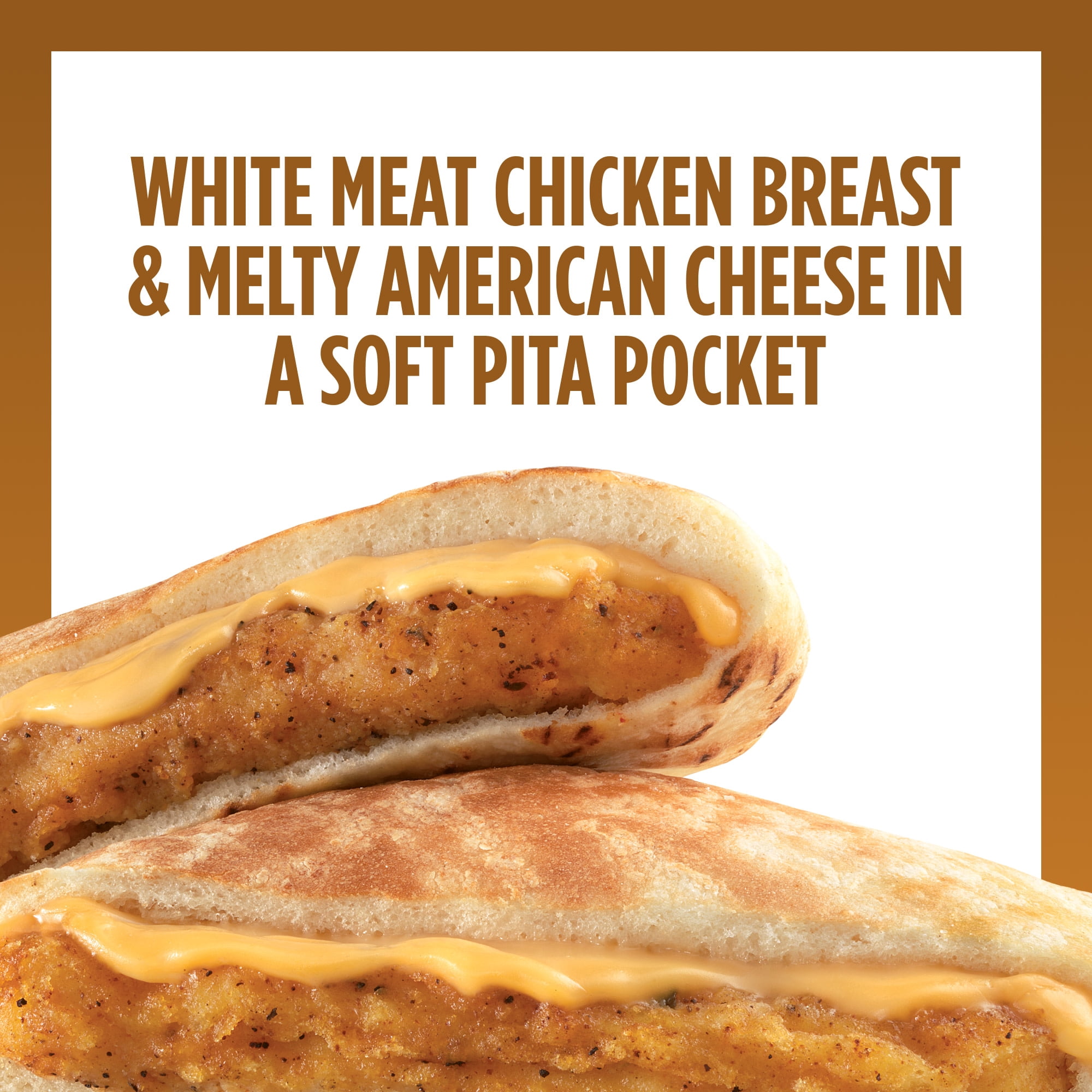 Sandwich Bros. Chicken Melts, Frozen Pita Sandwiches, 15 oz., 6-Count