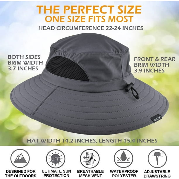 EINSKEY Sun Hat for Men/Women, Waterproof Wide Birm Bucket Hat UV