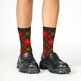 thumbnail image 4 of Naloa Christmas Plaid Flower Kids Socks Unisex Kids and Toddlers' Crew Socks, ,1 Pairs, 4 of 5