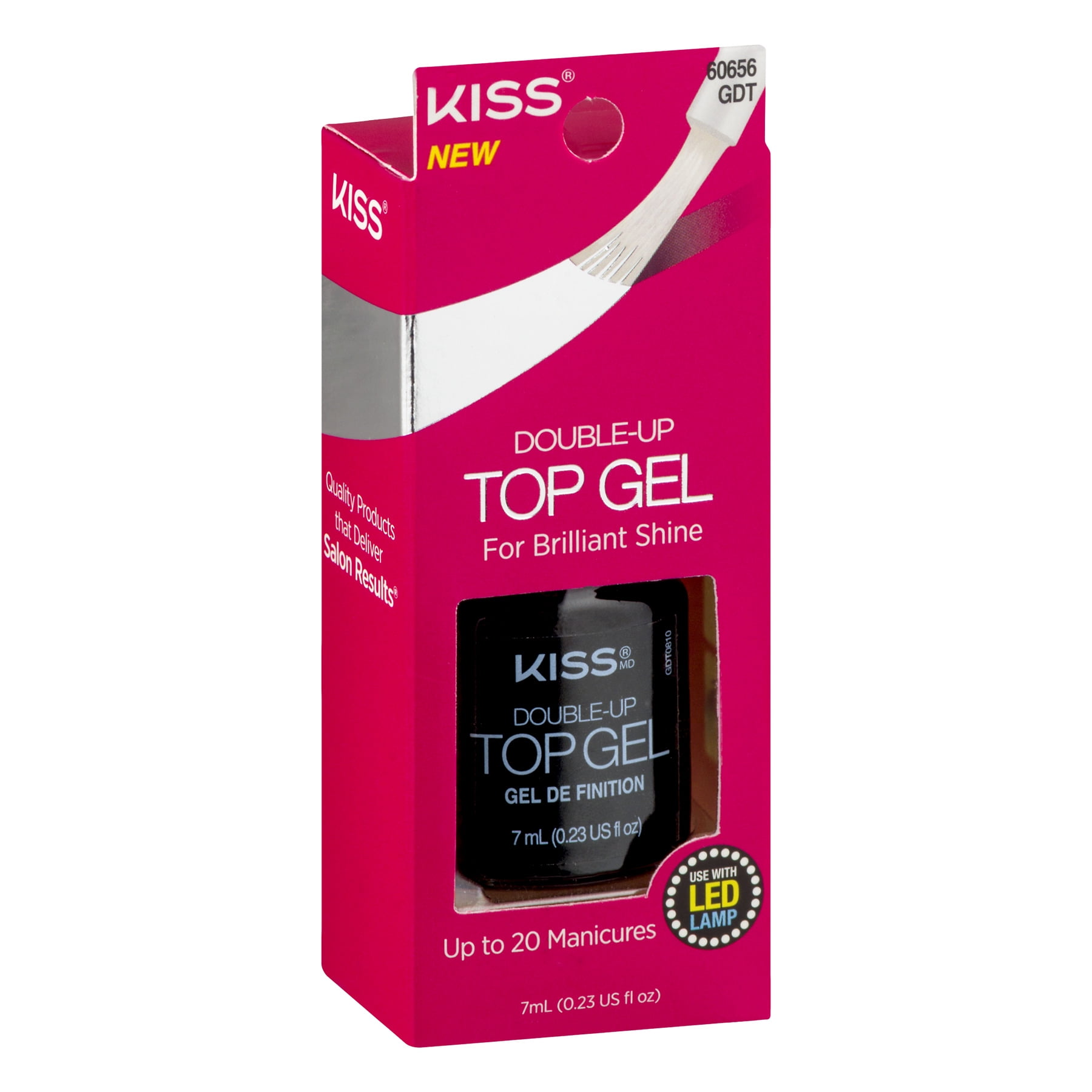 KISS Double-Up Gel Top Coat , 1.0 Fl. Oz.