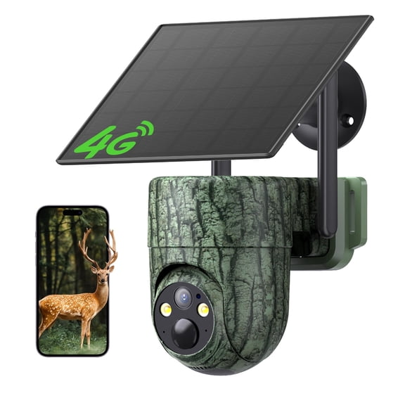 Conico 4G LTE Cellular Trail Camera with Built-in SIM, No WiFi Hunting Game Camera, Solar Powered, 2K Night Vision, Motion Activated, App Alerts, Waterproof for Deer & Wildlife
