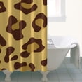 thumbnail image 4 of Yellow and Brown Of Leopard Print Shower Curtain 36"x72" ,Bathroom Decorative Shower Curtains Set with 12 Hooks,Modern Waterproof Washable Shower Curtain, 4 of 6