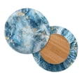 thumbnail image 7 of SEANATIVE Marble Stripes Round Stool Cover 2 Piece Easy to Clean Round Chair Cover for Home Soft Round Bar Stool Seat Cover with Elastic Size L, 7 of 7