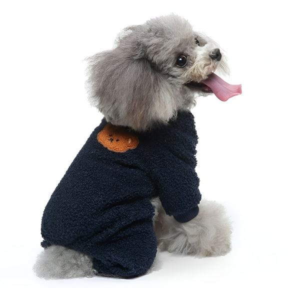 TELOLY Dog Pajamas for Small Dog Boy Girl Fleece Puppy Clothes for Chihuahua Yorkie Winter Warm Onesies Jumpsuit Clothing for Pet Dogs Male Female