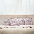 thumbnail image 5 of Ambesonne Pastel Plaid Throw Pillow Cover Pack of 4, Romantic Soft Floral, 4 Pcs-28" x 28", Lilac and Pale Pink, 5 of 5