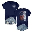 thumbnail image 6 of ibiyuan 250th Anniversary Usa Shirt Womens T Shirts Casual Crewneck Fourth Of July Shirts Short Sleeve Clothes Independence Day Womens Shirts Pullover Tops, 6 of 6