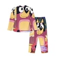 thumbnail image 2 of Lsque Bluey Pattern Long Sleeve Pajama Set for Women - Soft 2-Piece Sleepwear and Loungewear Set with Pockets, Comfy Nightwear, 2 of 8