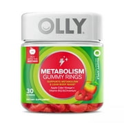 Olly Metabolism Gummy Rings Digestive Health Chewable Supplement, Apple Flavor, 30 Ea..